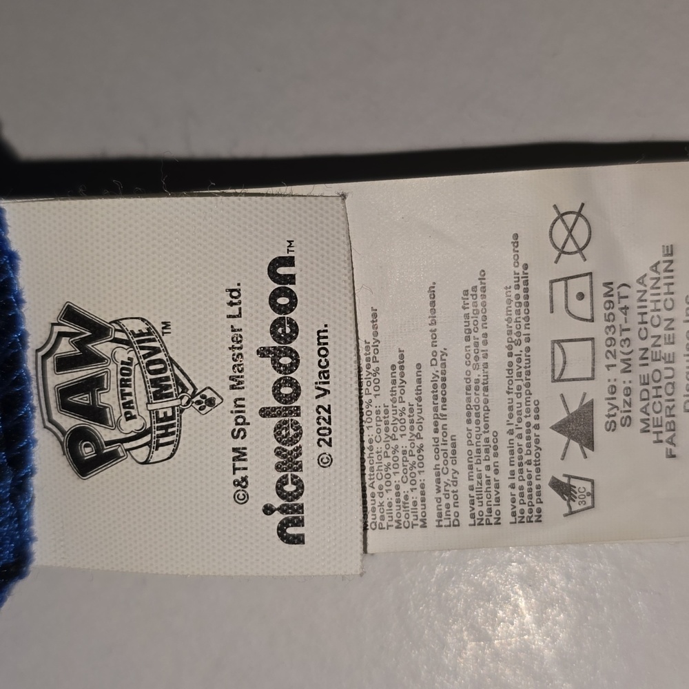 Nickelodean Paw Patrol Hallowen Outfit For Toddler 4T - Picture 11 of 16
